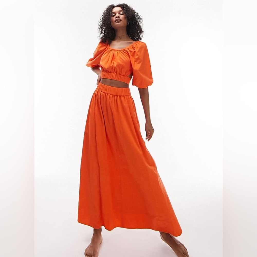 Topshop Pull-on Cotton Skirt